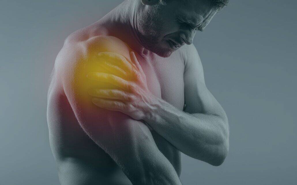 Person mit chronischen Schmerzen durch alte Verletzung